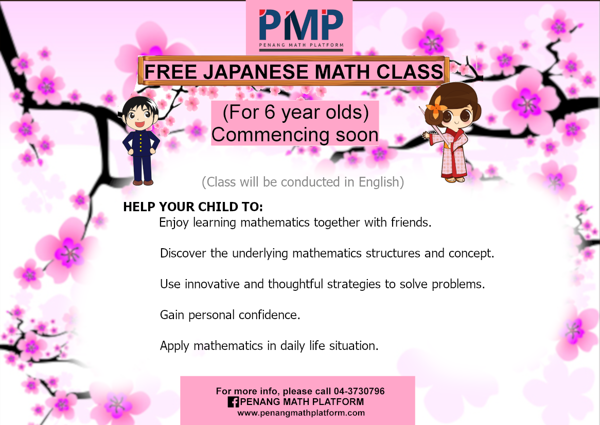 FREE Japanese Math Class | Penang Math Platform