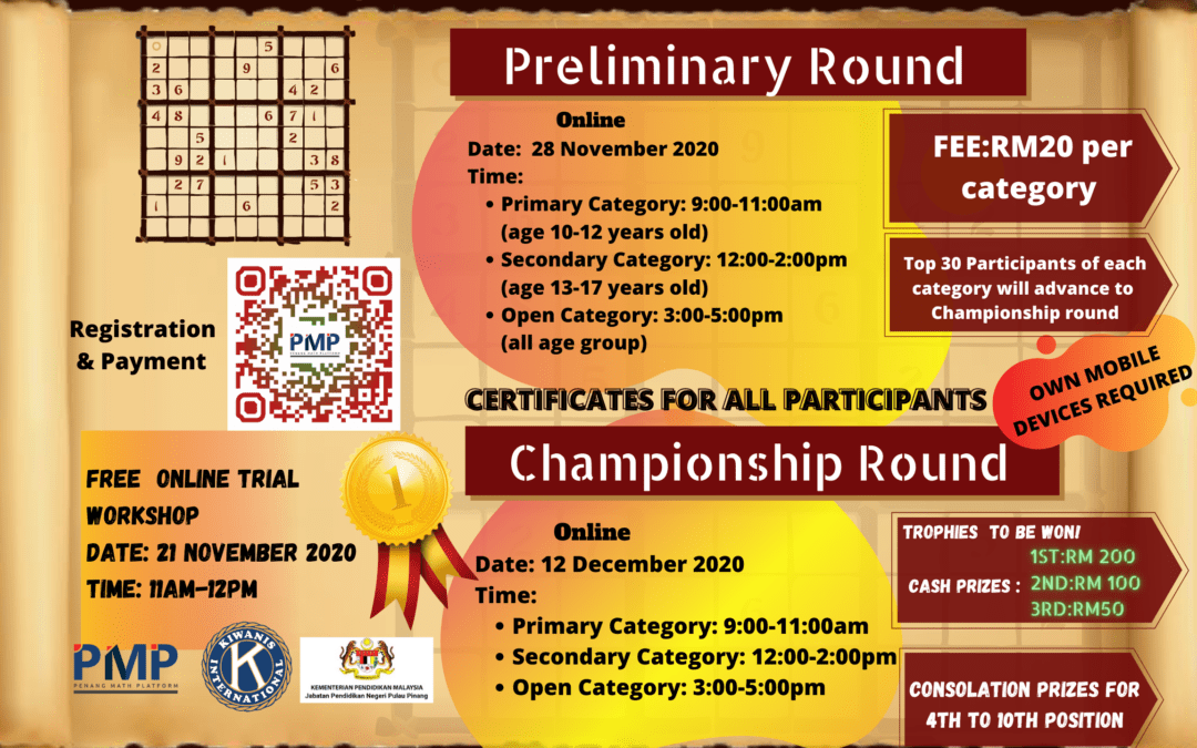1st Penang Sudoku Competition 2020